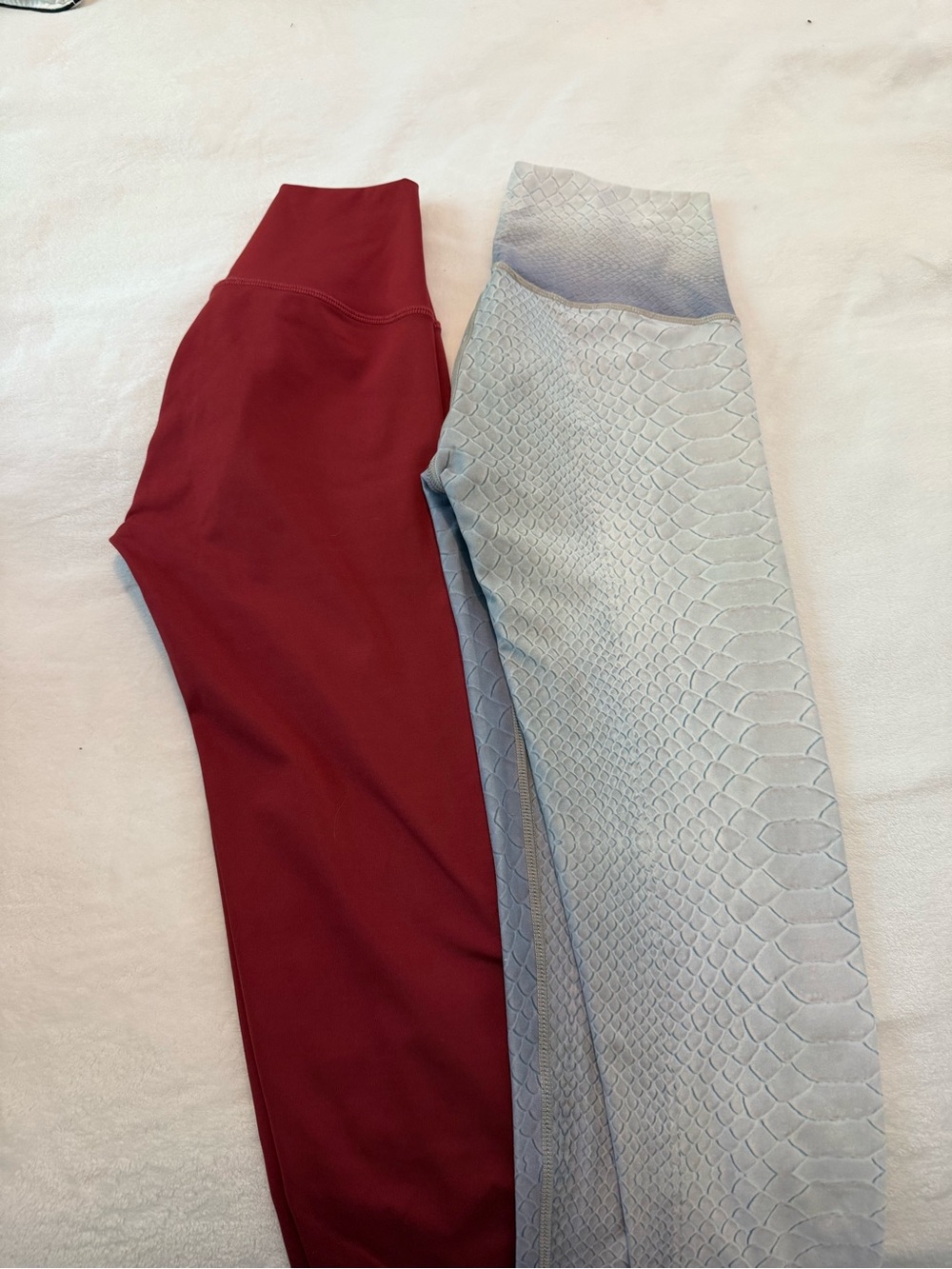 Niyama Sol Burgundy Legging & Light Gray Snake-Print Legging Duo